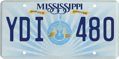 MS license plate YDI480
