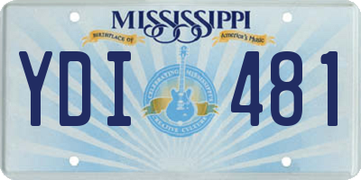 MS license plate YDI481