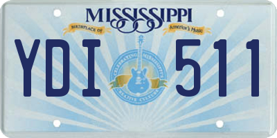 MS license plate YDI511