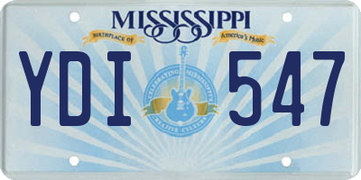 MS license plate YDI547