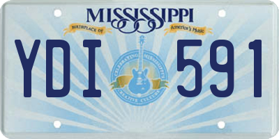 MS license plate YDI591