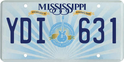 MS license plate YDI631