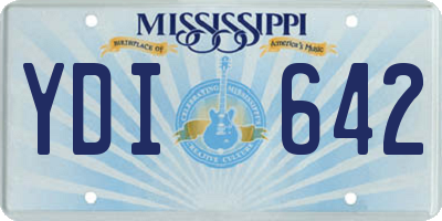 MS license plate YDI642