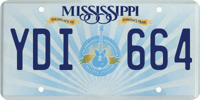MS license plate YDI664