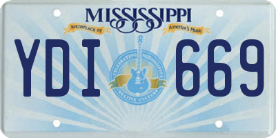 MS license plate YDI669