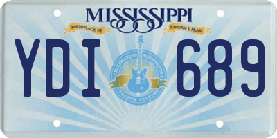 MS license plate YDI689