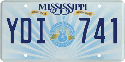 MS license plate YDI741