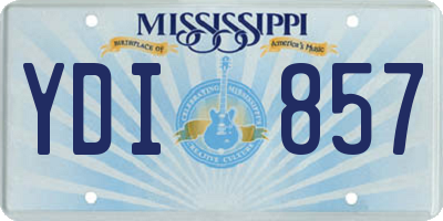 MS license plate YDI857