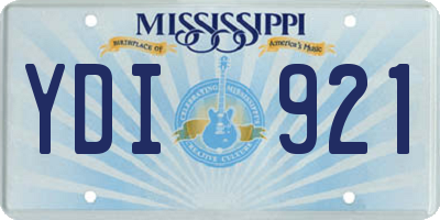 MS license plate YDI921