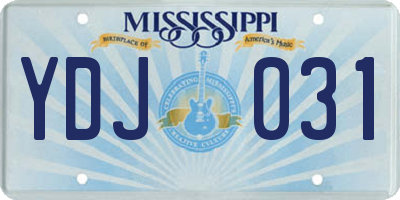 MS license plate YDJ031