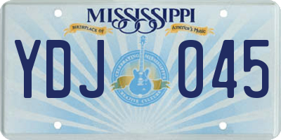 MS license plate YDJ045
