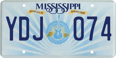 MS license plate YDJ074