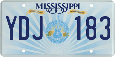 MS license plate YDJ183