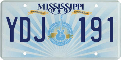 MS license plate YDJ191