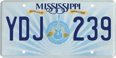 MS license plate YDJ239