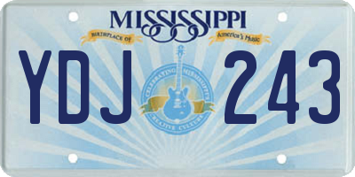 MS license plate YDJ243
