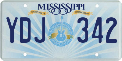 MS license plate YDJ342