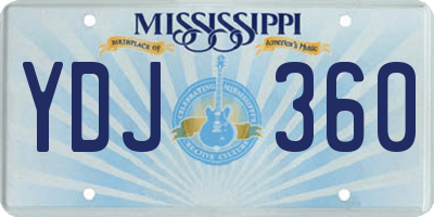 MS license plate YDJ360