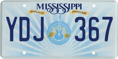 MS license plate YDJ367