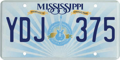 MS license plate YDJ375