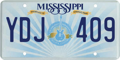 MS license plate YDJ409