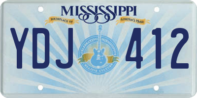 MS license plate YDJ412