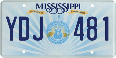 MS license plate YDJ481