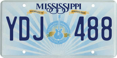MS license plate YDJ488