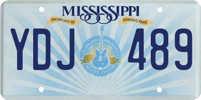 MS license plate YDJ489