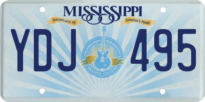MS license plate YDJ495