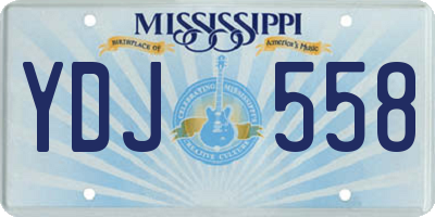 MS license plate YDJ558