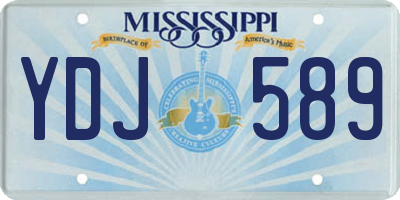MS license plate YDJ589