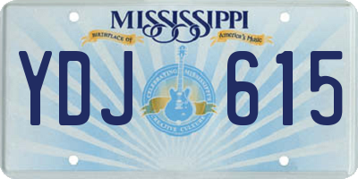 MS license plate YDJ615