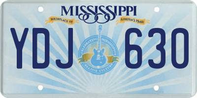 MS license plate YDJ630