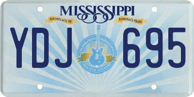 MS license plate YDJ695