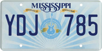 MS license plate YDJ785
