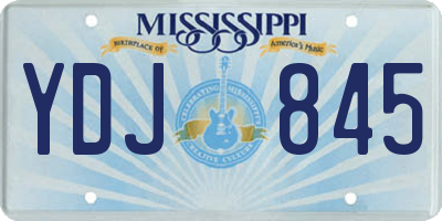MS license plate YDJ845