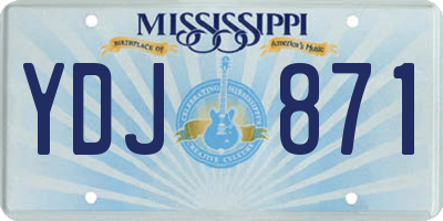 MS license plate YDJ871