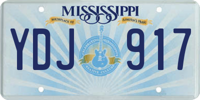 MS license plate YDJ917
