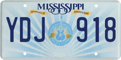 MS license plate YDJ918
