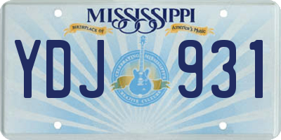 MS license plate YDJ931