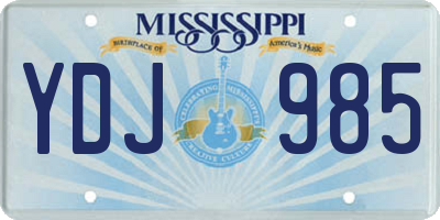 MS license plate YDJ985