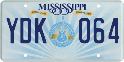 MS license plate YDK064