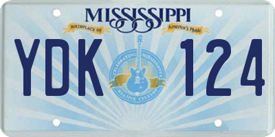 MS license plate YDK124