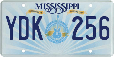 MS license plate YDK256