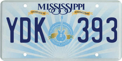 MS license plate YDK393