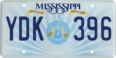 MS license plate YDK396