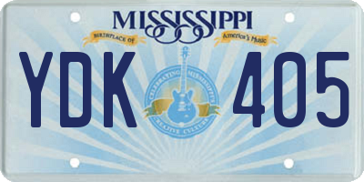 MS license plate YDK405