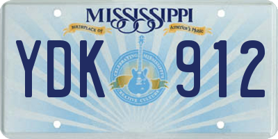 MS license plate YDK912