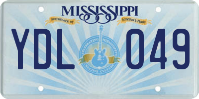 MS license plate YDL049